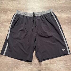 Korsa‎ Shorts XXL Black Lined Running Pockets Hiking Marathon Road Runner 9"